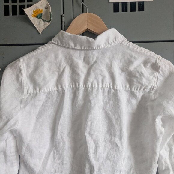 J. Crew | 100% linen white button down shirt - Picture 9 of 10
